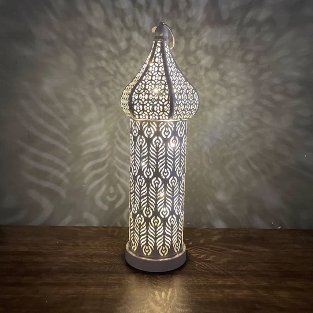 Moroccan Hollow LED Wind Lamp Floor Lantern