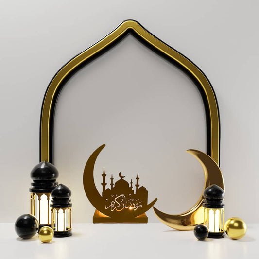 Moon Mosque Shape Metal Candle Holder