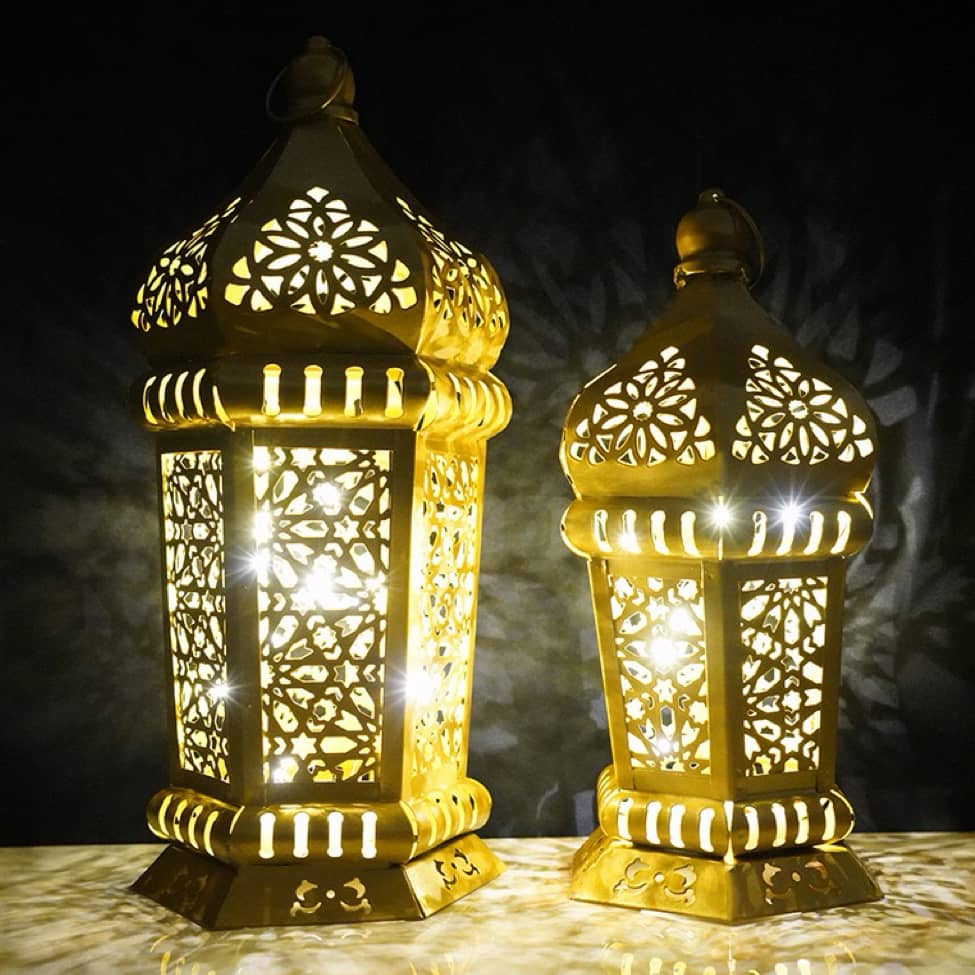 Moroccan Hollow Led Wind Lamp Floor Lantern