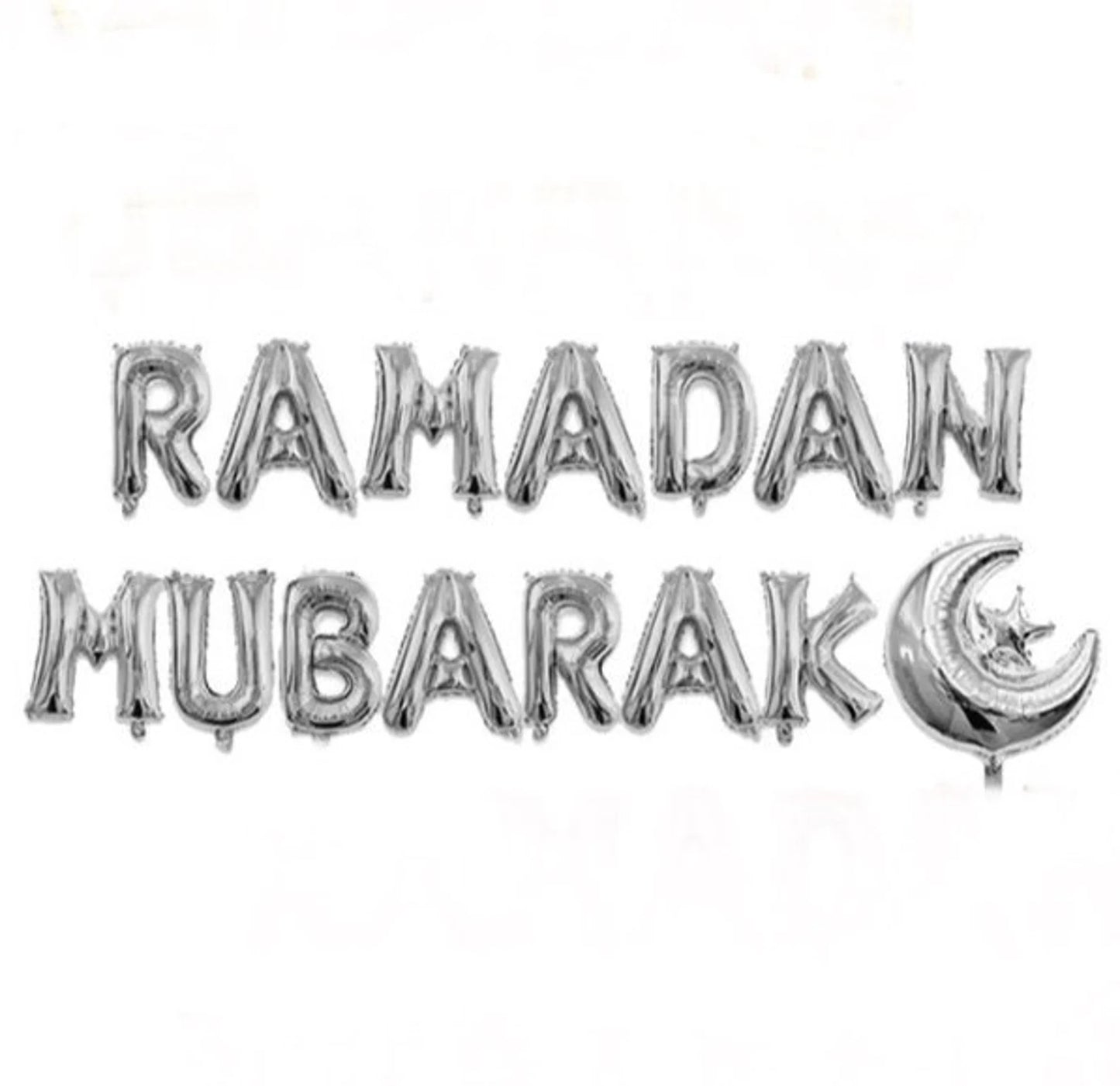 SET OF Ramadan Mubarak Balloon Banner