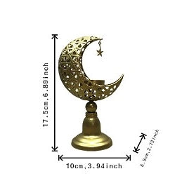 New Arrivals Islamic Moon Shaped Metal Candle Holder
